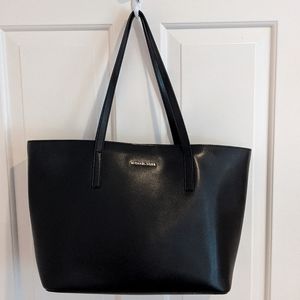 Michael Kors Black Leather Shoulder Bag/Travel Tote